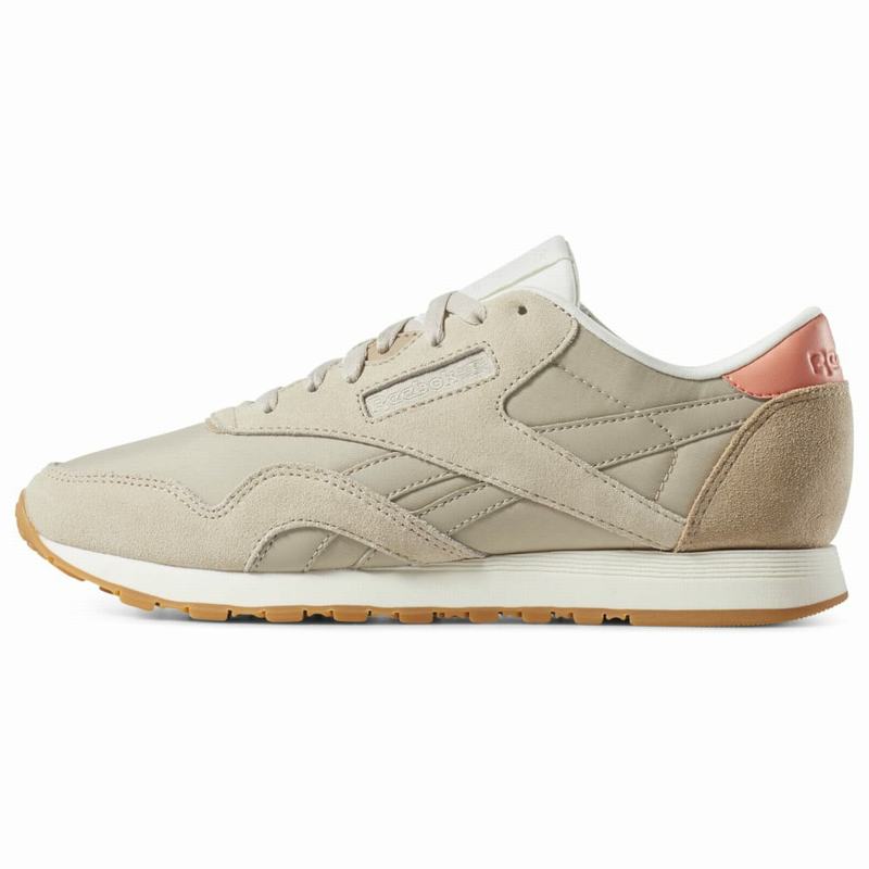 Tenisi Reebok Classic Nylon Dama Bej/Roz Romania XN9963LI